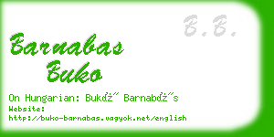 barnabas buko business card